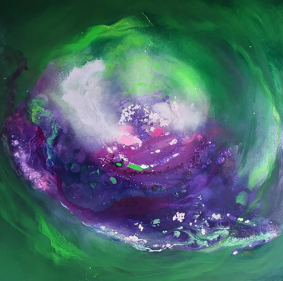 AETHER (Transmutation), abstract painting by Beata Wiśniewska-Kowalewska