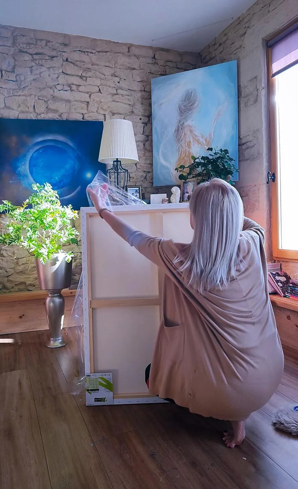 The artist at work