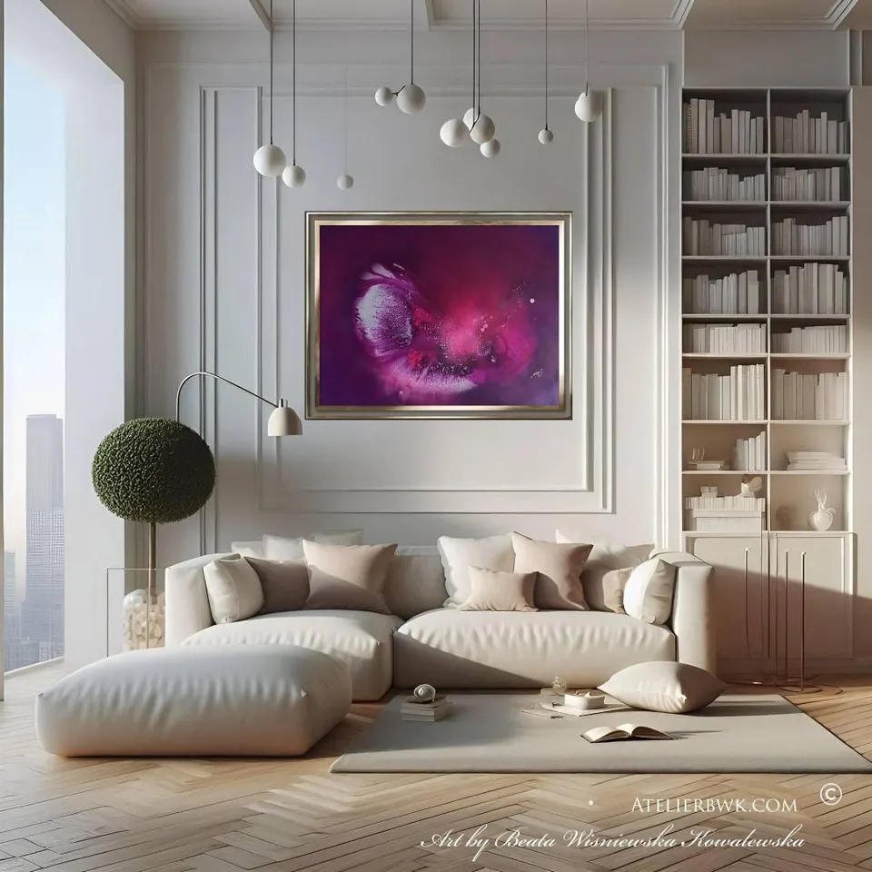 Magenta in a bright interior.