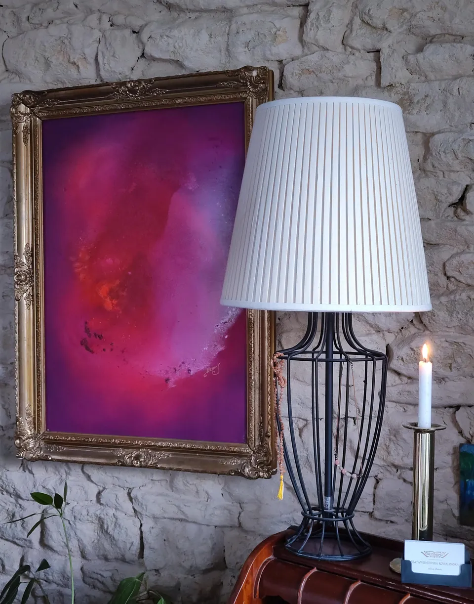 A painting in a contemporary interior.