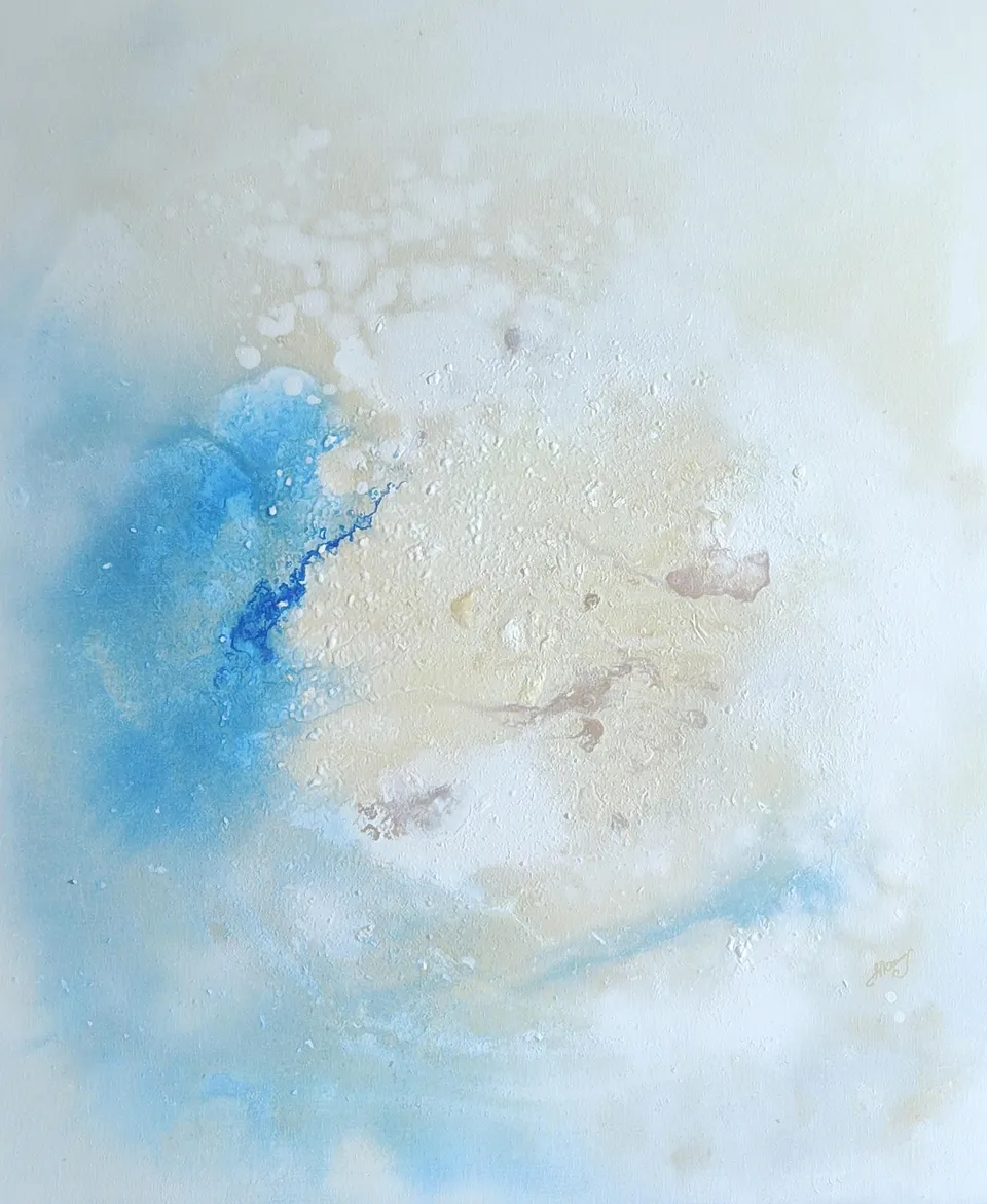 IN PRINCIPIO (In the beginning), abstract painting by Beata Wiśniewska-Kowalewska