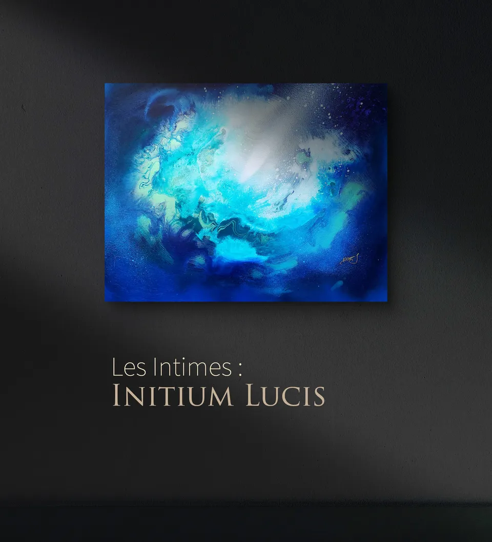 INITIUM LUCIS (The beginning of light), abstract painting by Beata Wiśniewska-Kowalewska