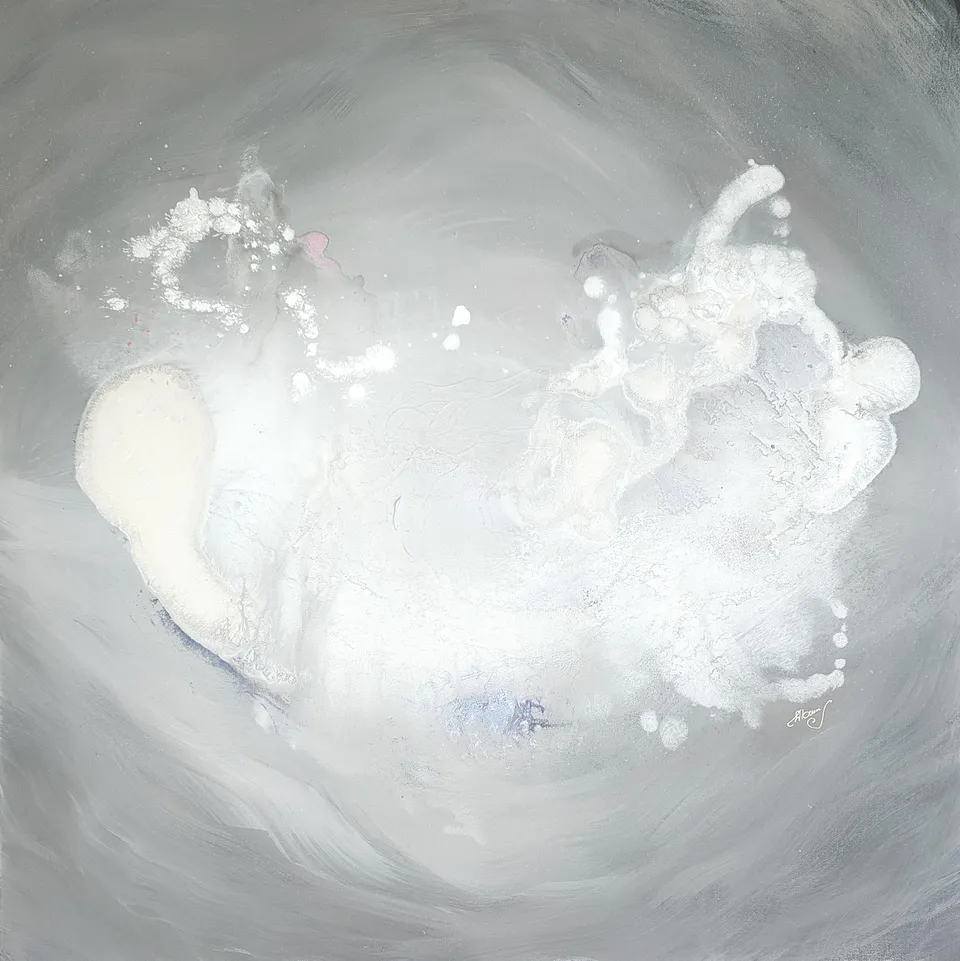 LUX AETERNA (Eternal light), abstract painting by Beata Wiśniewska-Kowalewska