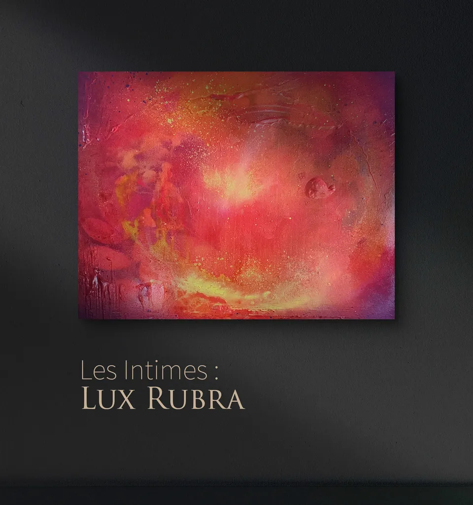 LUX RUBRA (The red light), abstract painting by Beata Wiśniewska-Kowalewska