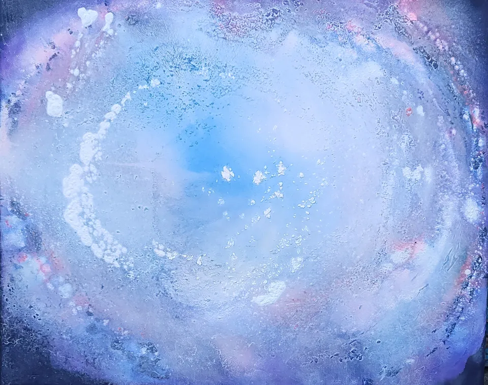 MANEO (I remain), abstract painting by Beata Wiśniewska-Kowalewska