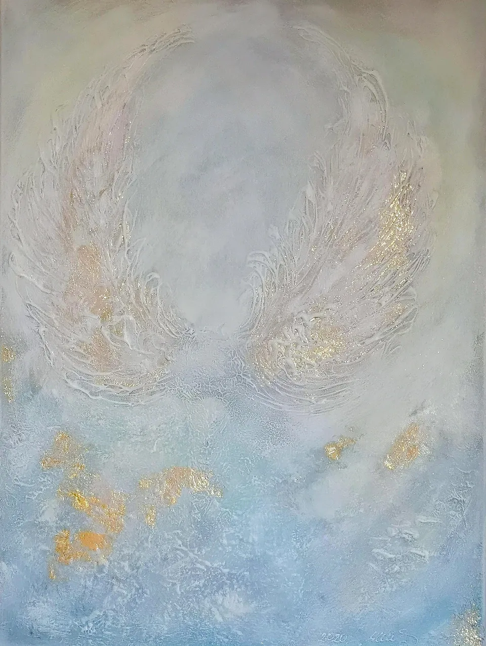 METATRON, angelic light – abstract painting by Beata Wiśniewska-Kowalewska