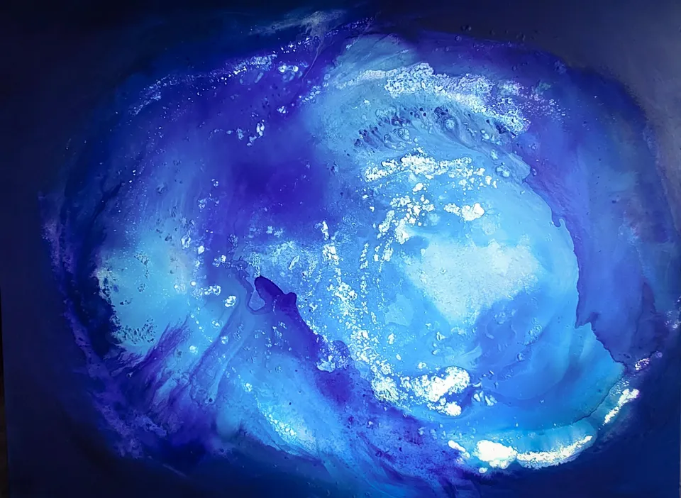PANTA RHEI (Everything flows), abstract painting by Beata Wiśniewska-Kowalewska