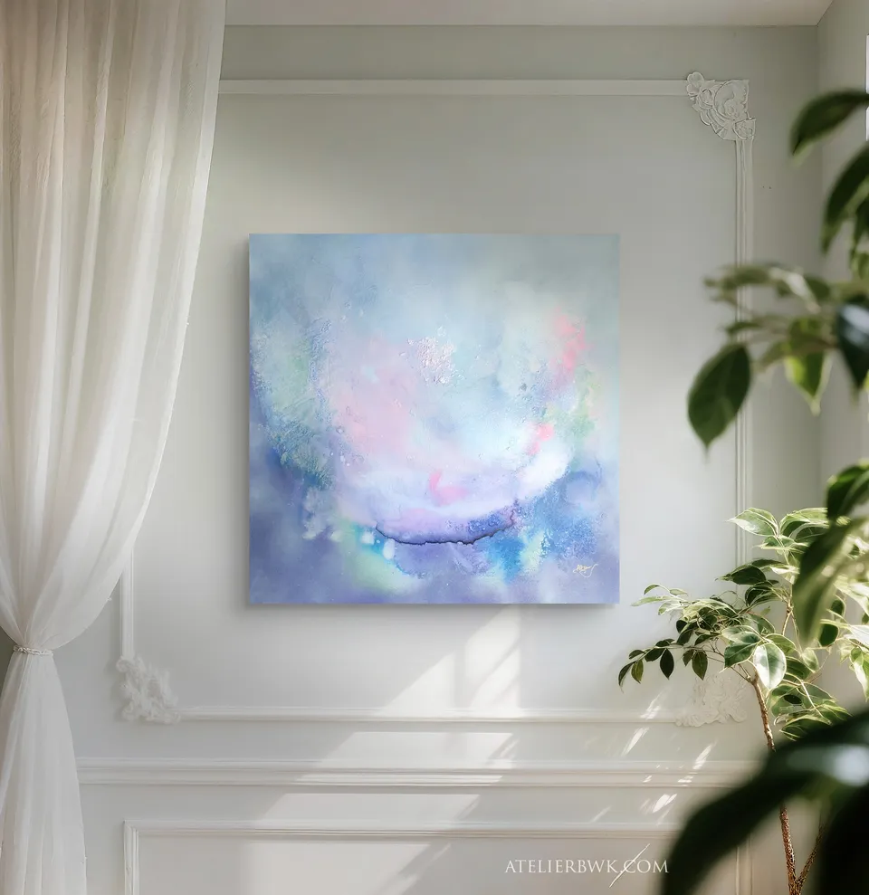 Prima Lux hanging in a living room