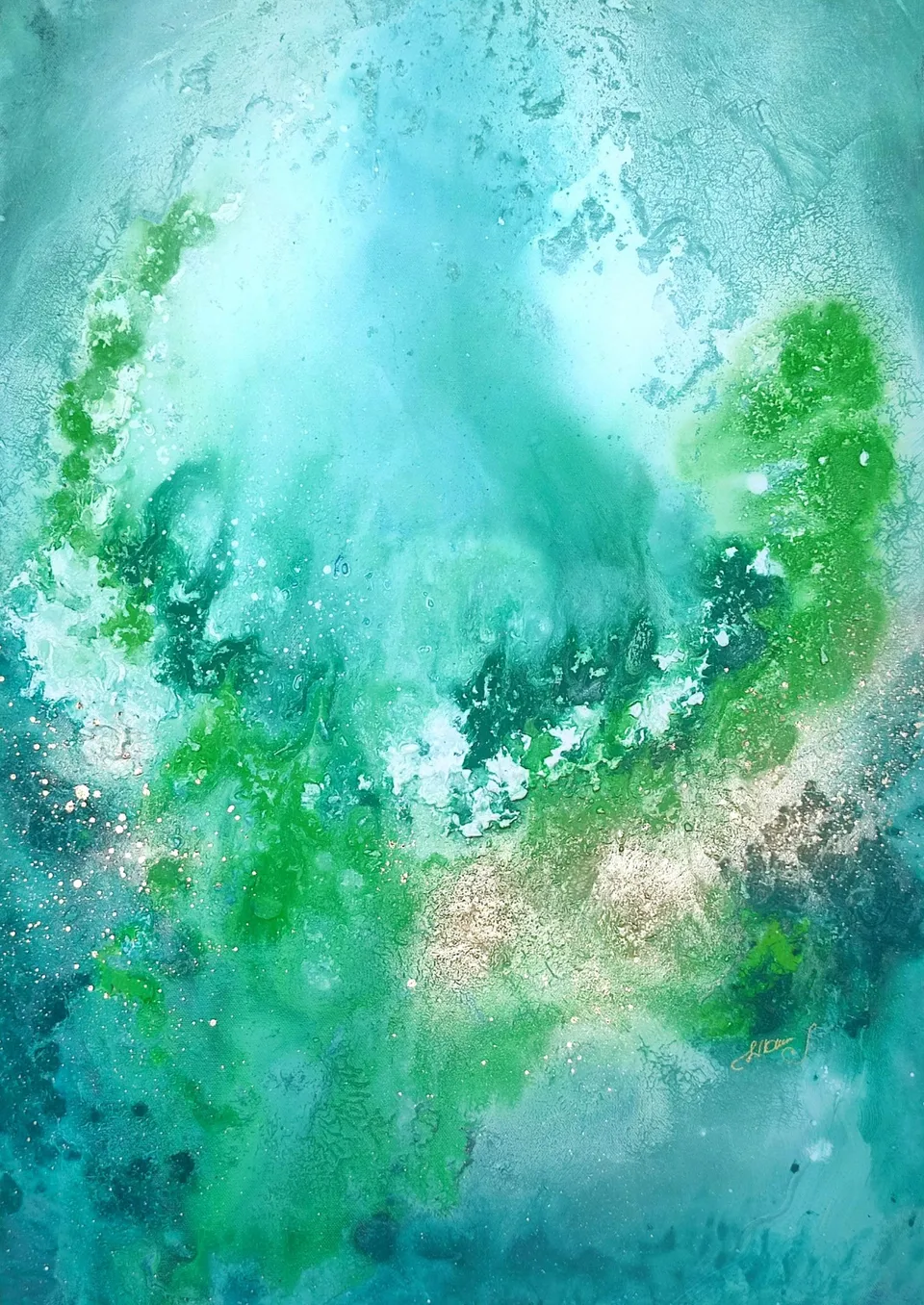 SERAPHIM, angelic light – abstract painting by Beata Wiśniewska-Kowalewska