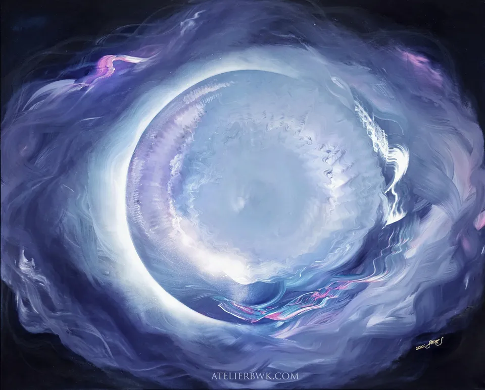 SILENTIUM (The Source), abstract painting by Beata Wiśniewska-Kowalewska